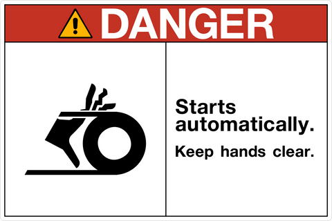 Danger - Automatic Start Equipment C