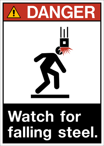 Danger - Watch for Falling Steel