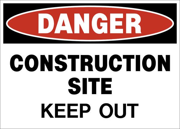 Danger - Construction Site – Western Safety Sign
