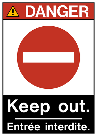 Danger - Keep Out Bilingual