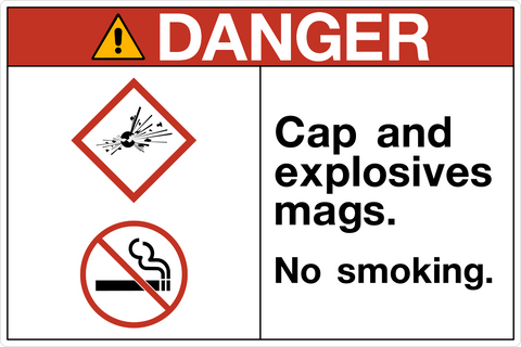 Danger - Cap & Explosives Mags