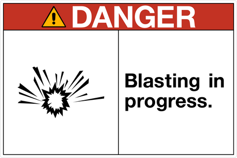 Danger - Blasting in Progress
