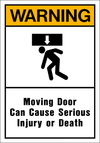 Warning - Moving Door