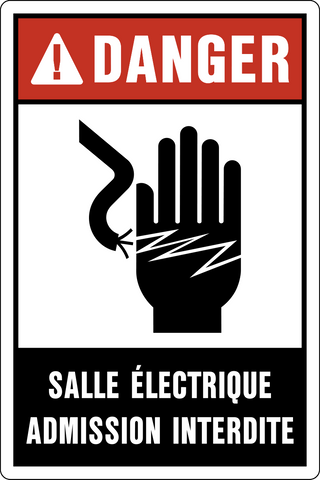 Danger - Electrical Hazard French