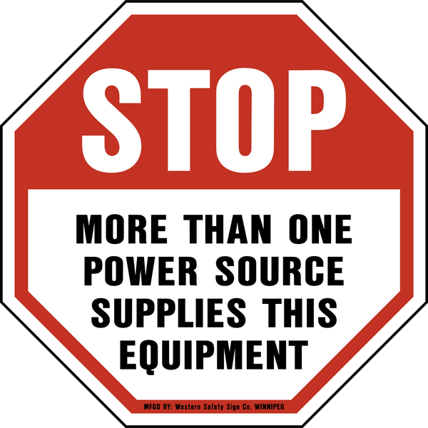 Another Power Source Sticker Power Source Supply | Western Safety Sign