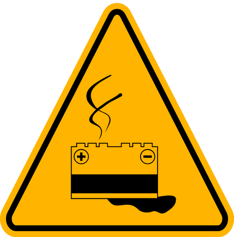 Caution - Battery Overheat / Spill | Western Safety Sign