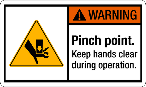 Warning - Pinch Point
