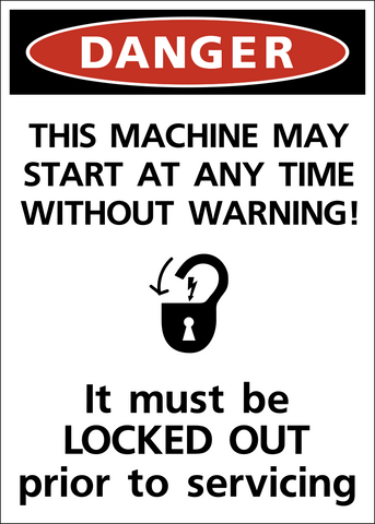 Danger - Lock Out Machine