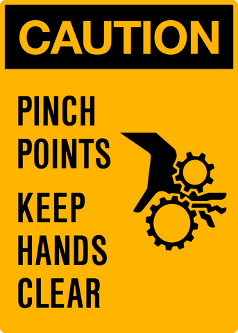 Caution - Pinch Points Keep Hands Clear