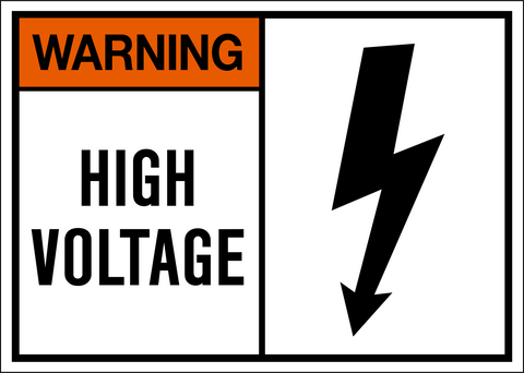 Warning - High Voltage