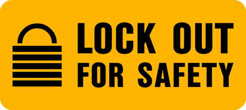Lock Out for Safety Lock Out Sign is a yellow sign with the text 'LOCK OUT FOR SAFETY' and a pictogram of a padlock.