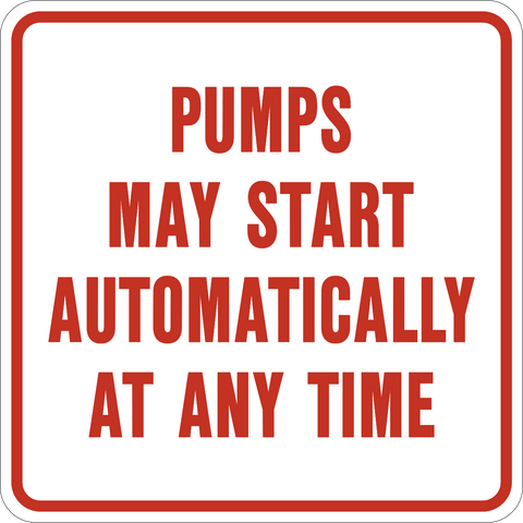 Pumps start automatically
