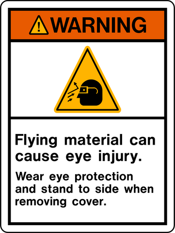 Warning - Eye Protection Required