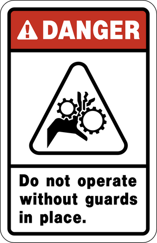 Danger - Guard Use Required