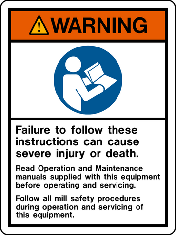 Warning - Follow Instructions