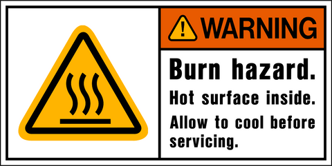 Warning - Burn Hazard