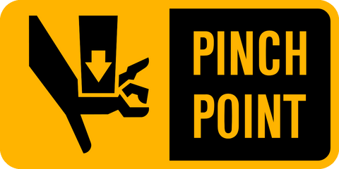Pinched Point Sign Caution - Pinch Point C | Western Safety Sign