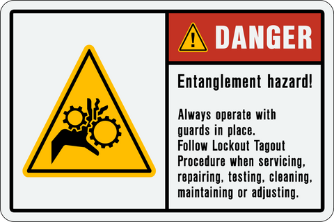 Danger - Entanglement Hazard | Western Safety Sign