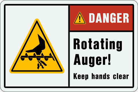 Danger - Rotating Auger