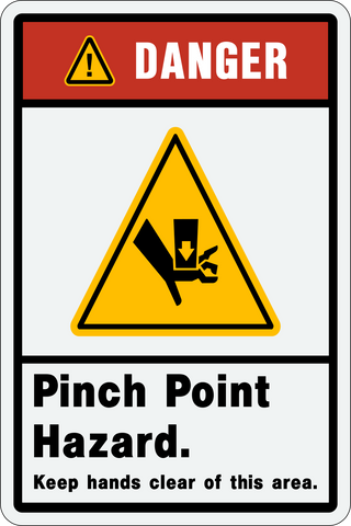 Danger - Pinch Point Hazard