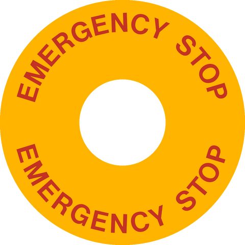 Emergency Stop Button - English