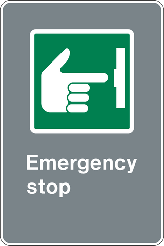 Emergency Stop with Pictogram