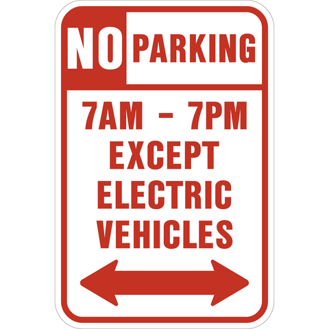 Electric Vehicle No Parking