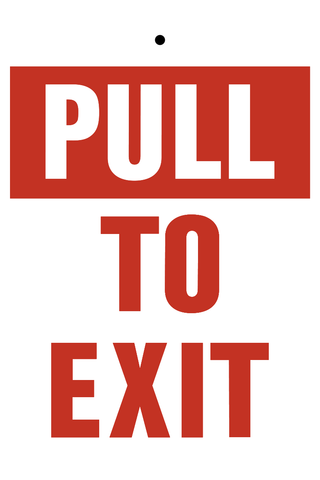 Exit Pull Sign | Western Safety Sign