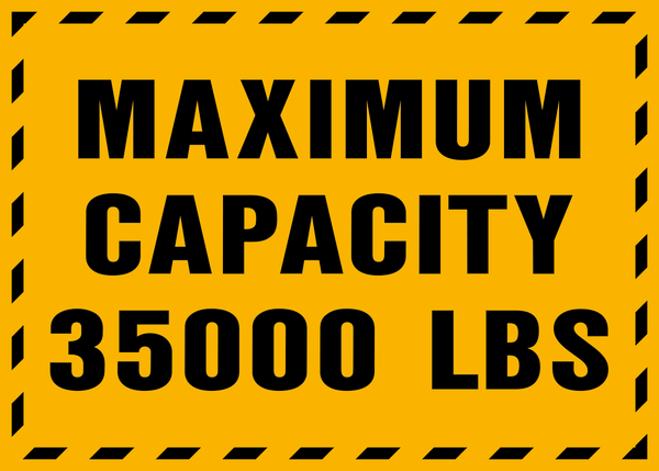 Maximum Capacity Floor Decal Sign | Western Safety Sign