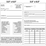 Fire Extinguisher Inspection Tag