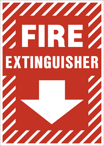 Arrow Down Fire Extinguisher