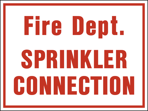 Fire Dept. Sprinkler Connection