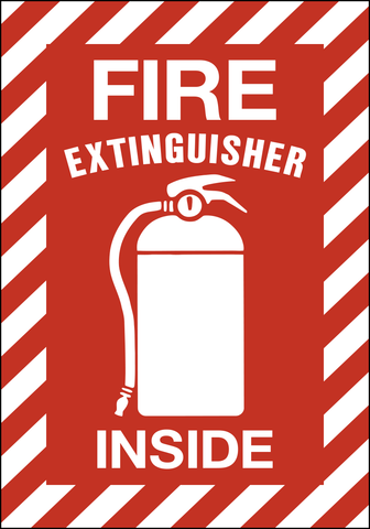 Fire Extinguisher Inside Western Safety Sign