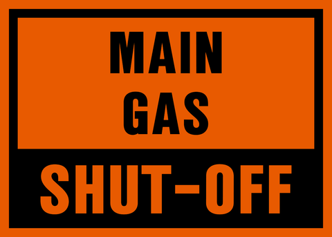 Main Gas Shut Off | Western Safety Sign