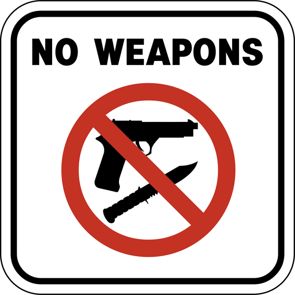No Weapons Sign Western Safety Sign no-weapons-sign-western-safety-sign