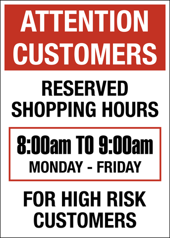 Reserved Shopping Hours