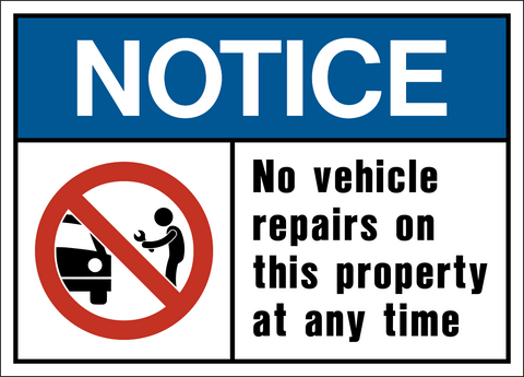 No Vehicle Repairs