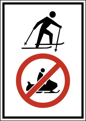 Skiing No Snowmobiling
