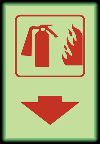 Arrow Down Fire Extinguisher