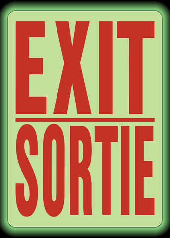 Exit Sortie Bilingual