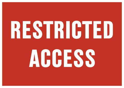 Restricted Access Sign | Western Safety Sign