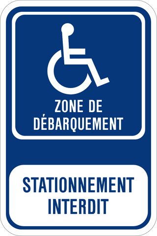 Handicap Reserved French Text