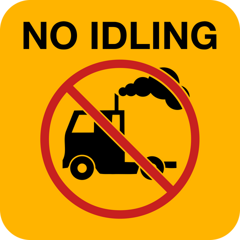No Idling Vehicle Dashboard Decal