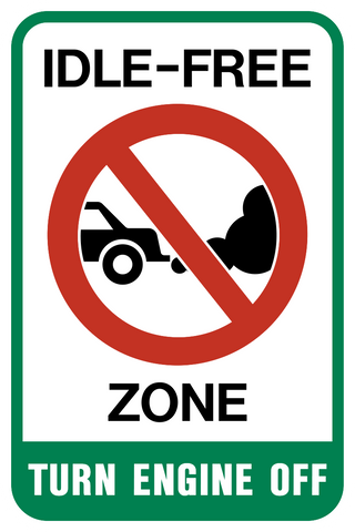Idle-Free Engine Off Sign | Western Safety Sign