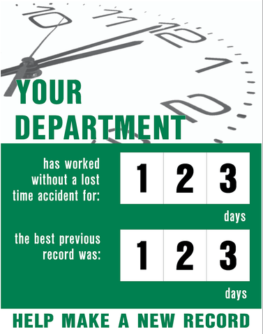 Lost Time Accident Signs | Western Safety Sign