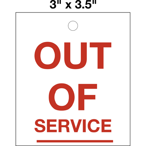 Out of Service Lock Out Tag | Western Safety Sign