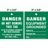 Danger Equipment Grounded