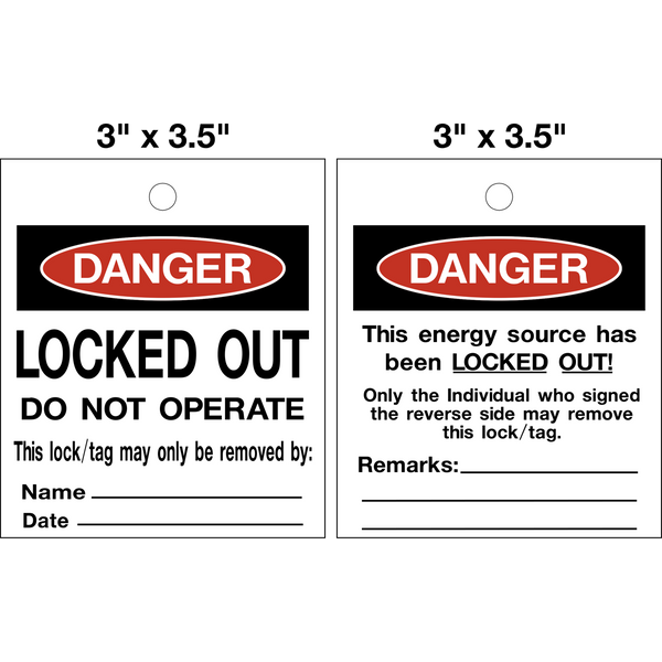 Danger Locked Out Western Safety Sign