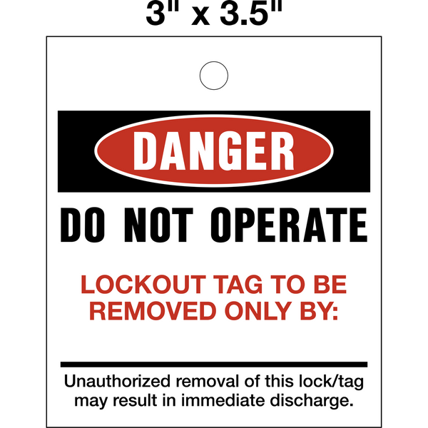 Danger Do Not Operate Lock Out Tag | Western Safety Sign