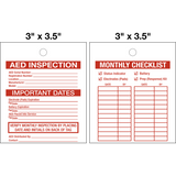 AED Inspection Lock Out Tag